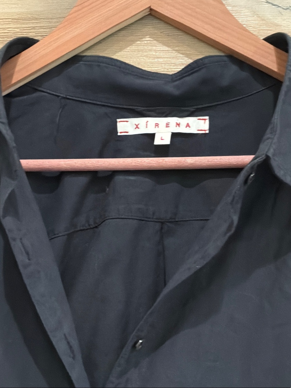 XiRENA Women’s Black Casual Button-Down Shirt